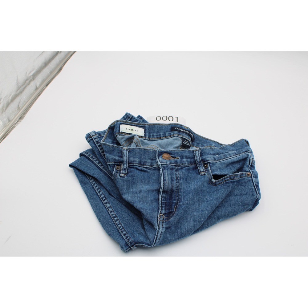 Calvin Klein Jeans Mid Rise Skinny Blue Repreve Stretch Denim 4 27